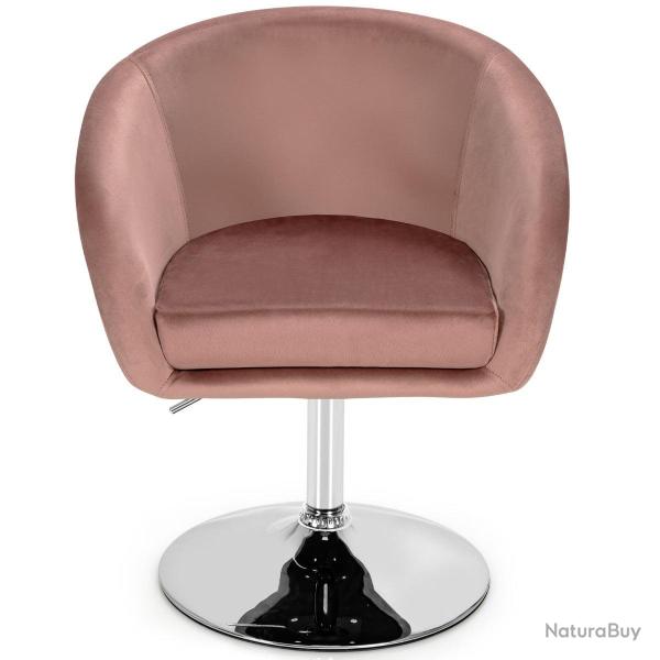 Chaise de bar pivotante r�glable 72 � 86 cm confort d'assise ergonomique ambiance moderne en velour