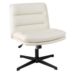 Chaise de bureau sans accoudoirs 72 x 72 x 78-88 cm r&eacute;glable en hauteur et pivotante moderne en sim