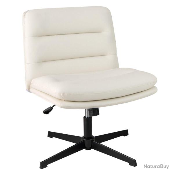 Chaise de bureau sans accoudoirs 72 x 72 x 78-88 cm r�glable en hauteur et pivotante moderne en sim