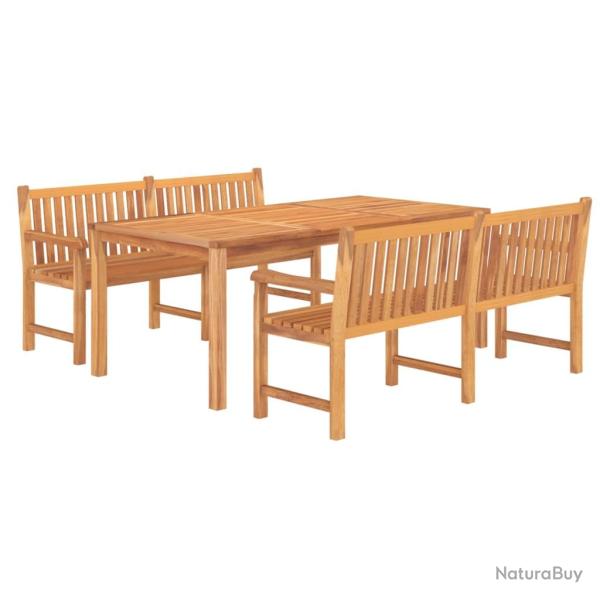 Ensemble � d�ner salon de jardin meuble d'ext�rieur 3 pi�ces bois de teck massif 02_0014257