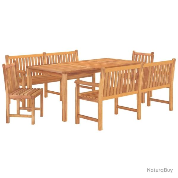 Ensemble � d�ner salon de jardin meuble d'ext�rieur 5 pi�ces bois de teck massif 02_0014297