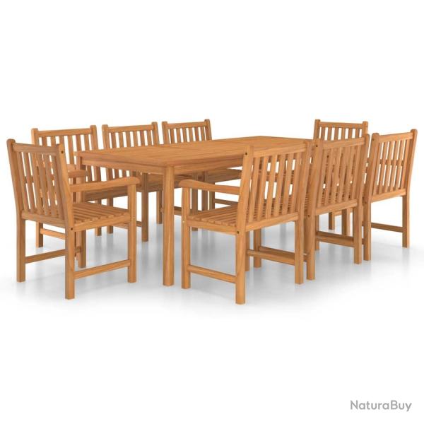 Ensemble de salle � manger de jardin meuble ext�rieur 9 pi�ces bois de teck solide 02_0014086