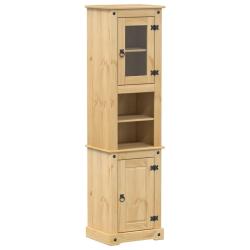 Armoire de salle de bain moderne rangement 50 x 40 x 185 cm style rustique en bois de pin massif 02