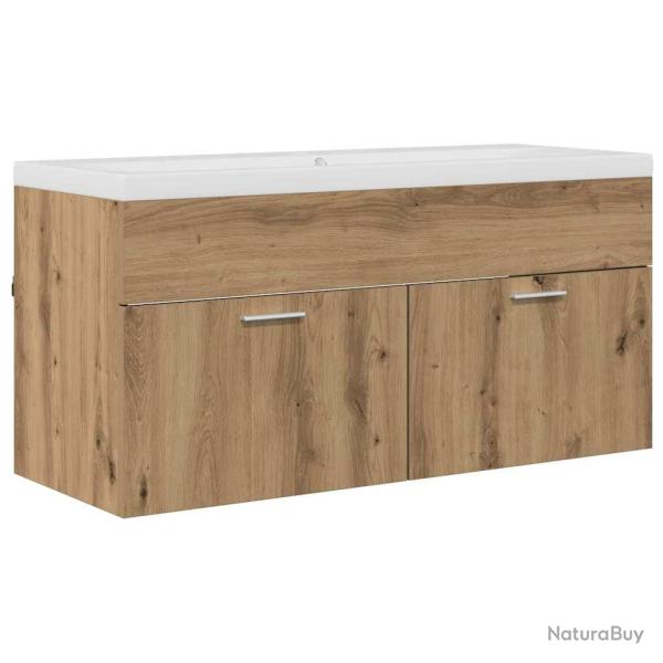 Armoire de salle de bain moderne murale 100 x 38,5 x 46 cm style �pur� pratique en bois d'ing�nieri