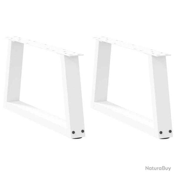 Lot de 2 pieds de table basse en forme de V 70 x 31 cm avec patins r�glables design moderne en acie