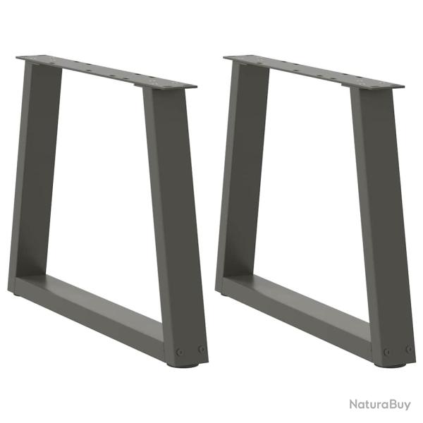 Lot de 2 pieds de table basse en forme de V 50 x 42-43,3 cm design moderne avec patins r�glables en
