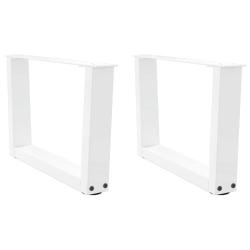 Lot de 2 pieds de table basse en forme de V 60 x 30-31,3 cm avec patins r&eacute;glables style moderne en