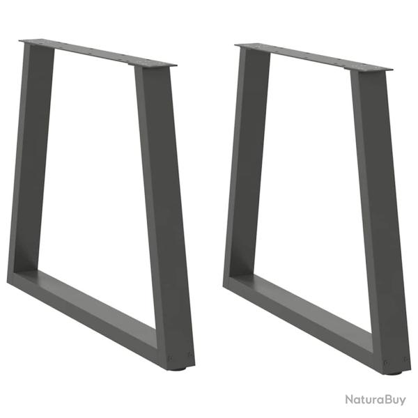 Lot de 2 pieds de table � manger en forme de V 70 x 72-73 cm finition moderne utilisation bureau sa