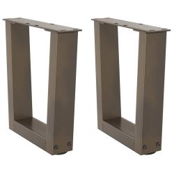 Lot de 2 pieds de table basse en forme de V 40 x 30 x 31 cm robustes et esth&eacute;tiques moderne en acie
