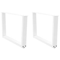 Lot de 2 pieds de table basse en V r&eacute;glables pour personnaliser votre meuble 70 x 42-43,3 cm en aci