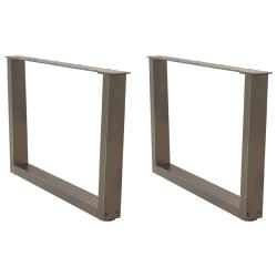 Lot de 2 pieds de table basse en forme de V 70 x 42-43,3 cm assise stable design moderne en acier n