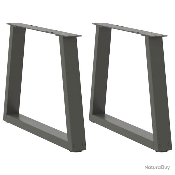 Lot de 2 pieds de table basse en V design moderne 70 x 42-43,3 cm avec patins r�glables en acier an