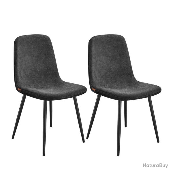Chaises de salle � manger lot de 4 support m�tallique pieds r�glables nettoyage facile chaises de c