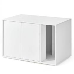 Meuble liti&egrave;re chat cache-liti&egrave;re pour grands chats 80 x 50 x 50 cm porte &agrave; ouverture par pression