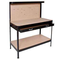 Etabli bricolage atelier acier noir 120 cm 2308182