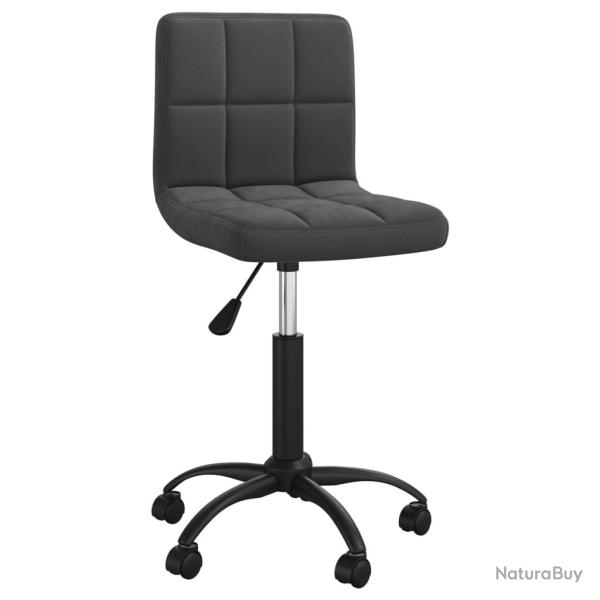 Chaise fauteuil si�ge pivotante de bureau informatique �tude velours noir 02_0024165