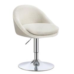 Chaise r&eacute;glable fauteuil de bureau pivotant tabouret de bar avec dossier et socle en acier pour bar