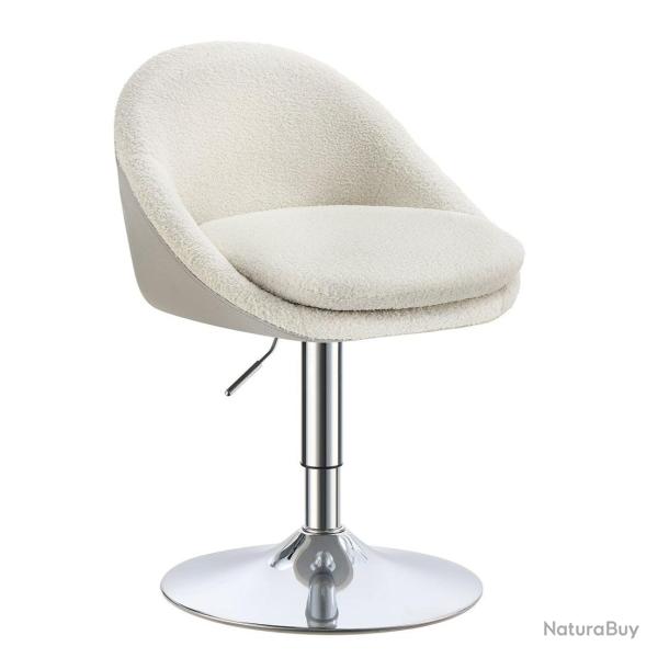 Chaise r�glable fauteuil de bureau pivotant tabouret de bar avec dossier et socle en acier pour bar