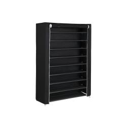 Armoire &eacute;tag&egrave;res &agrave; chaussures 10 couches noir 100 x 28 x 162 cm tubes m&eacute;talliques 12_0002600