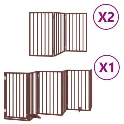Barri&egrave;re de s&eacute;curit&eacute; pour chien animaux de compagnie porte pliable 12 panneaux longueur 600 cm bois