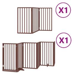 Barri&egrave;re de s&eacute;curit&eacute; pour chien animaux de compagnie porte pliable 9 panneaux longueur 450 cm bois