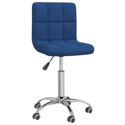 Chaise fauteuil si&egrave;ge pivotante de bureau informatique &eacute;tude tissu bleu 02_0024089