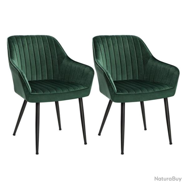 Chaise de salle � manger fauteuil si�ge rembourr�e avec accoudoirs largeur d'assise 49 cm pieds en