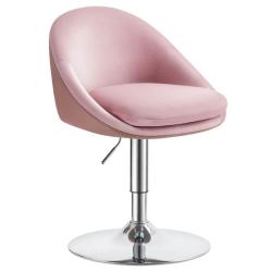 Chaise r&eacute;glable fauteuil de bureau pivotant tabouret de bar avec dossier et socle en acier pour bar