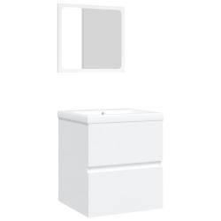 Armoire lavabo de salle de bain 42 x 39 x 18 cm avec bassin et miroir blanc 02_0006639