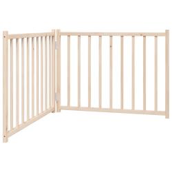 Barri&egrave;re de s&eacute;curit&eacute; pour chien animaux de compagnie pliable 2 panneaux 160 cm bois sapin massif ma