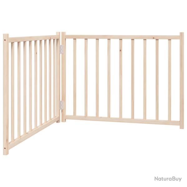 Barri�re de s�curit� pour chien animaux de compagnie pliable 2 panneaux 160 cm bois sapin massif ma