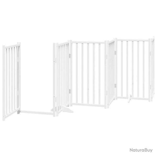 Barri�re de s�curit� pour chien animaux de compagnie porte pliable 12 panneaux bois de peuplier bla
