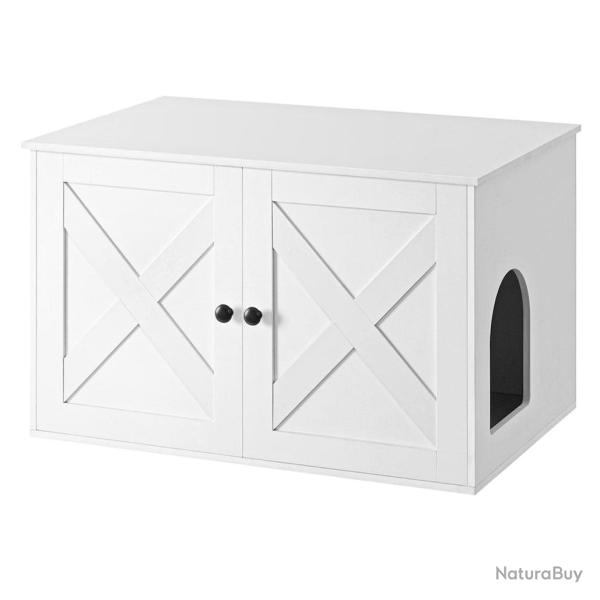 Maison de toilette 80 x 53 x 50 cm pour chats marron rustique et noir 12_0006337