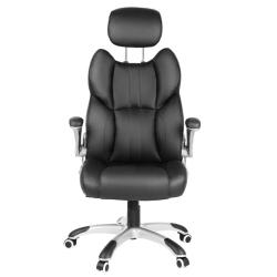 Si&egrave;ge de bureau pivotant fauteuil ergonomique avec accoudoirs pliables pi&egrave;tement en &eacute;toile en nylon