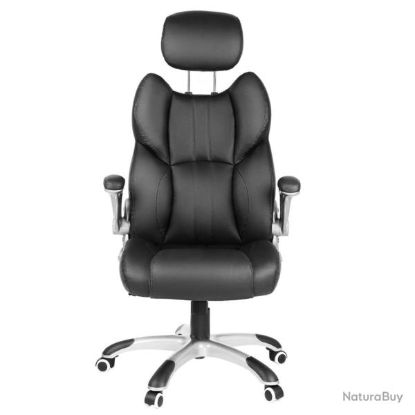 Si�ge de bureau pivotant fauteuil ergonomique avec accoudoirs pliables pi�tement en �toile en nylon