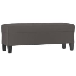 Banc banquette 100 x 35 x 41 cm synth&eacute;tique gris 02_0010491