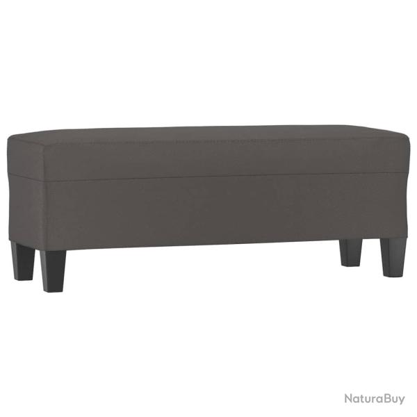 Banc banquette 100 x 35 x 41 cm synth�tique gris 02_0010491