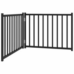 Barri&egrave;re de s&eacute;curit&eacute; pour chien animaux de compagnie pliable 2 panneaux 160 cm bois sapin massif no