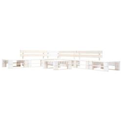 Salon de jardin meuble d'ext&eacute;rieur ensemble de mobilier palette 6 pi&egrave;ces bois blanc 02_0018455
