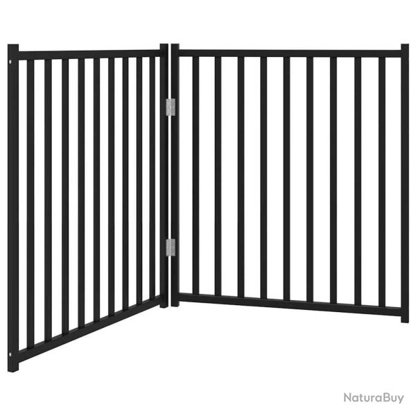 Barri�re de s�curit� pour chien animaux de compagnie pliable 2 panneaux 160 cm bois sapin massif no