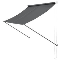 Brise-soleil pare-soleil auvent pour fixer au mur r&eacute;tractable armature en acier 400 x 120 cm gris 0