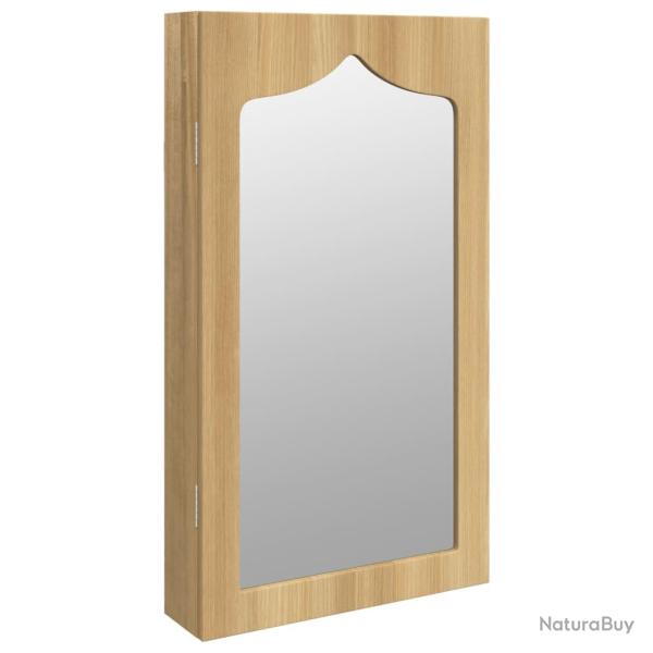 Armoire � bijoux meuble rangement organisateur chambre vestiaire salle de bain avec miroir murale 3