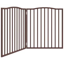 Barri&egrave;re de s&eacute;curit&eacute; pour chien animaux de compagnie pliable 2 panneaux 160 cm bois de peuplier mar