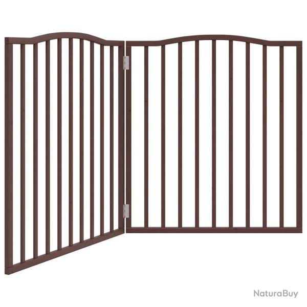 Barri�re de s�curit� pour chien animaux de compagnie pliable 2 panneaux 160 cm bois de peuplier mar