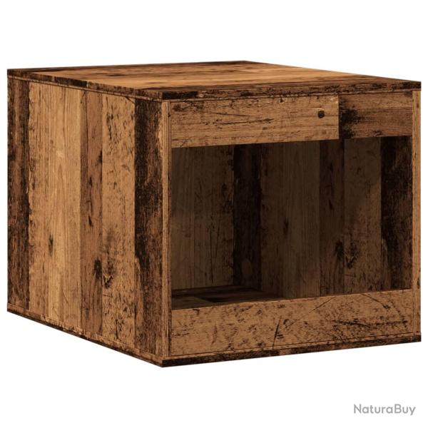Meuble de bac � liti�re pour chat vieux bois bois d'ing�nierie marron 02_0043346