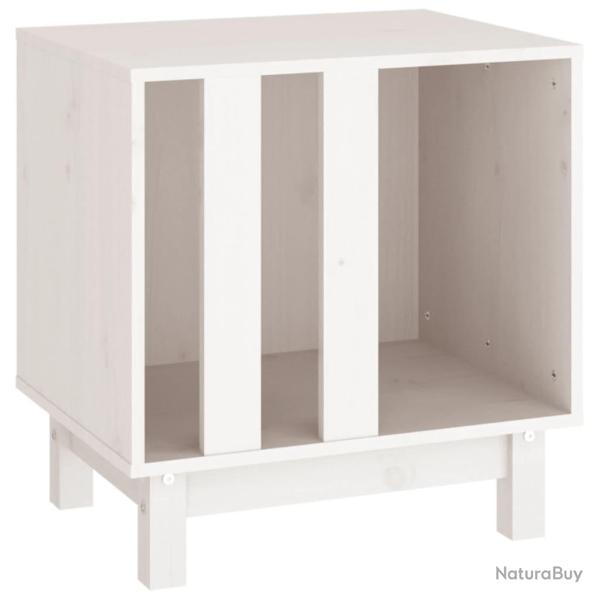 Niche pour chien 50 x 40 x 52 cm bois de pin massif blanc 02_0043441