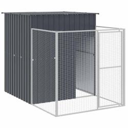 Niche pour chien avec cour 165 x 251 x 181 cm anthracite 02_0043472