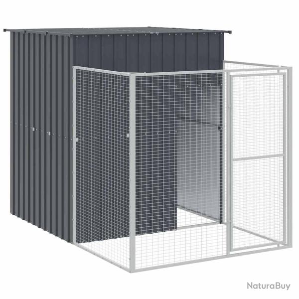 Niche pour chien avec cour 165 x 251 x 181 cm anthracite 02_0043472