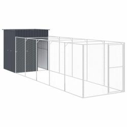 Niche pour chien avec cour 165 x 659 x 181 cm anthracite 02_0043474