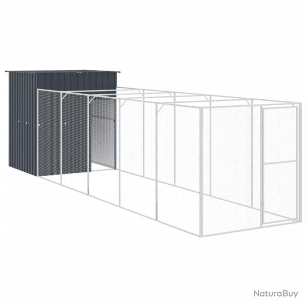 Niche pour chien avec cour 165 x 659 x 181 cm anthracite 02_0043474